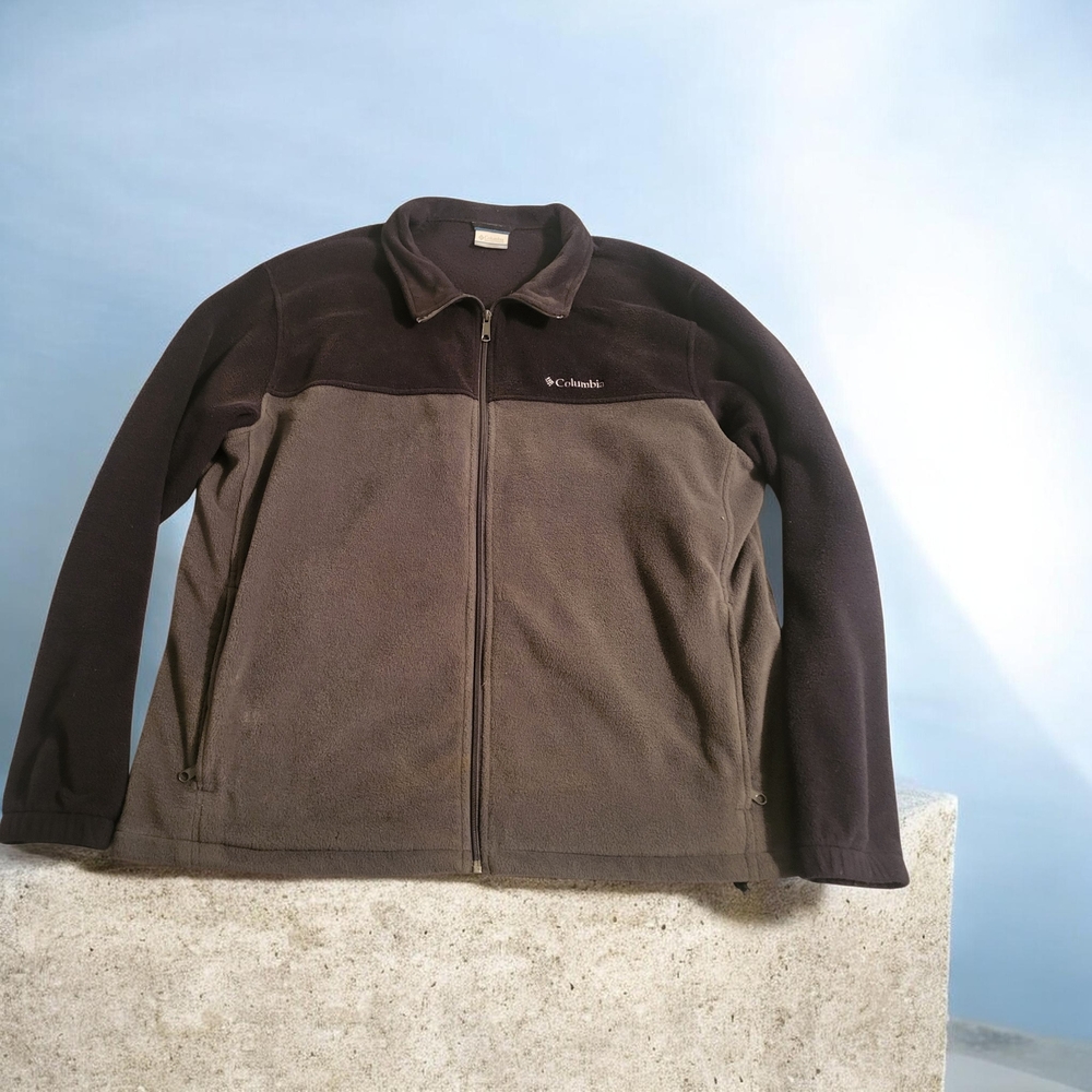 Columbia Black and Brown Fleece Jacket